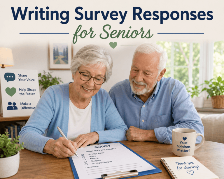 - Seniors Make Money Online Writing Survey Responses for Seniors