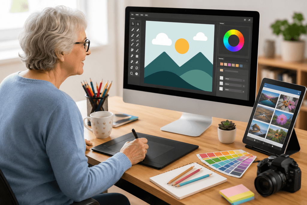 - Seniors Make Money Online graphic design